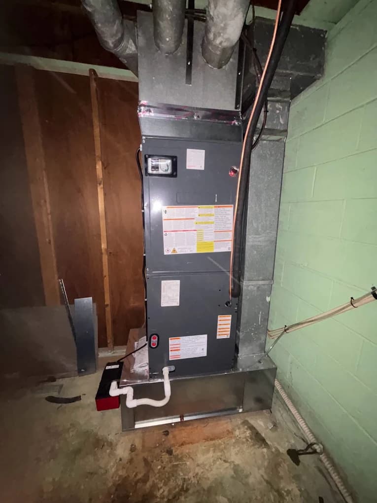 Professional heating system and furnace installation in a New Jersey home